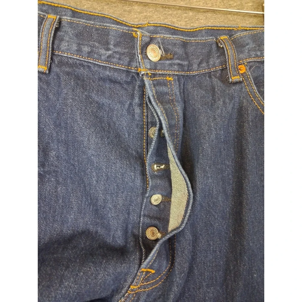VTG Levis Jeans Mens 42x30 Dark Blue Denim 501 Y2K Button Fly Classic‎